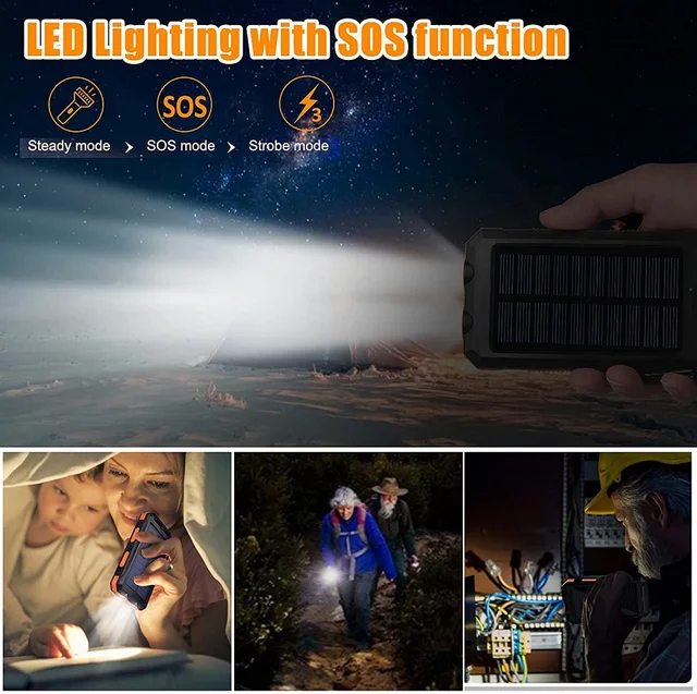 80,000mAh Solar Power Bank Charger 2