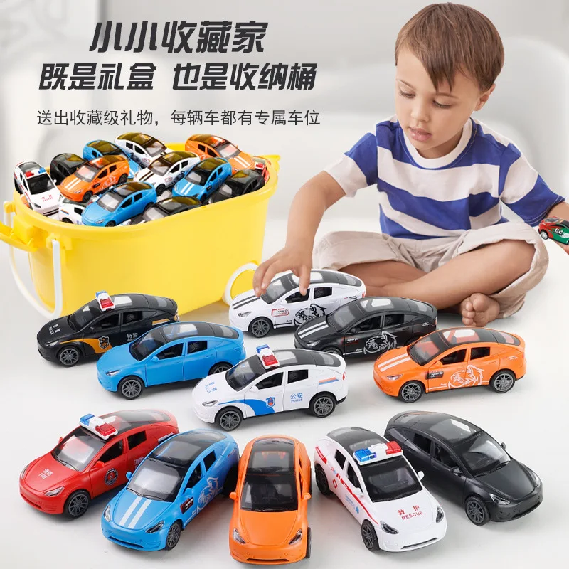 

Tesla Motors Police Cars, Ambulances, Fire Trucks Model Car Toys Childrenminiature Car Collectible Holiday Gift Wholesale