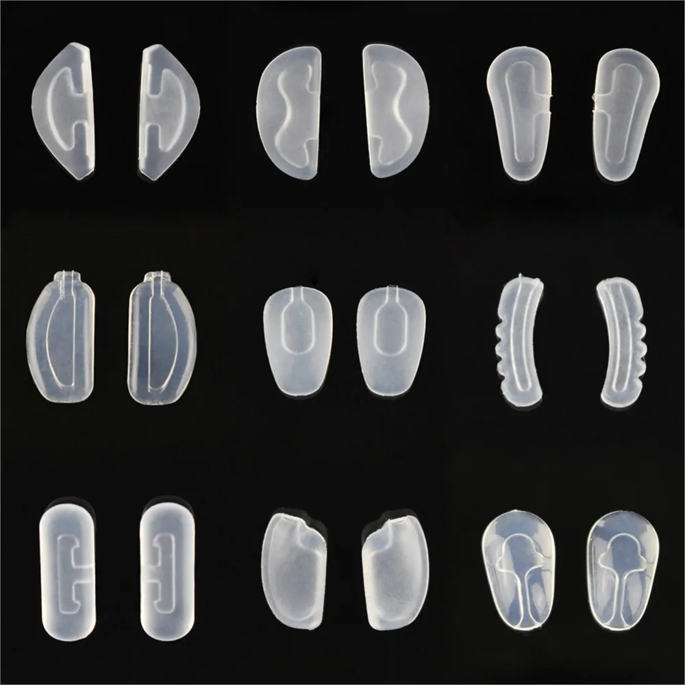 

500pcs 2022 New Silicone Glasses Eyeglasses Nose Pads Optical Frame Repair Accessory Part Push In Insert Type Free Shipping