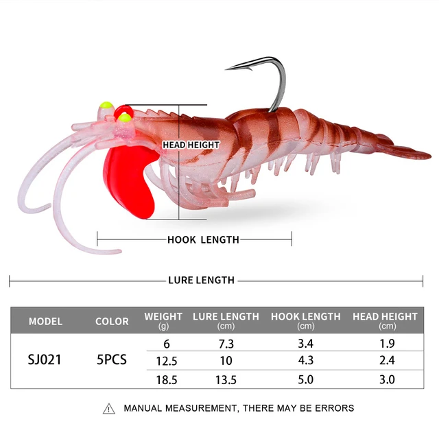Luya Fake Bait Wholesale Fishing Accessories Soft Bait Fishing Lures Shrimp  Five Section Goods Luminous - AliExpress