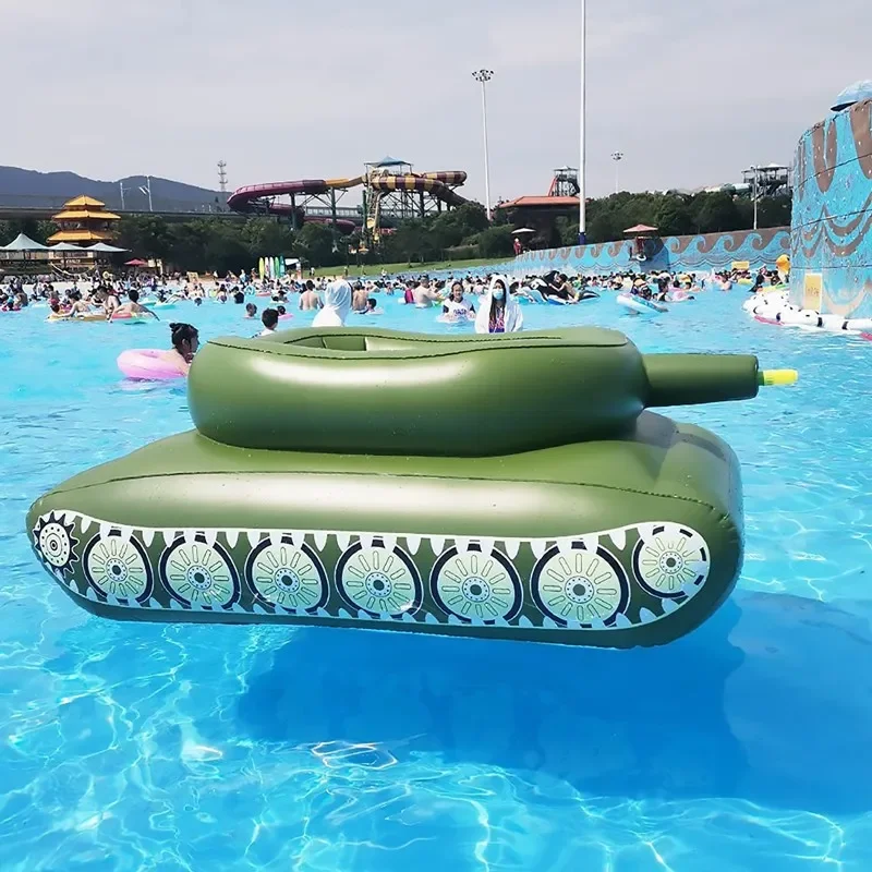 Inflatable Tank Pool Float with Water Cannon – Splash Water Gun Tank Toy for Kids & Adults