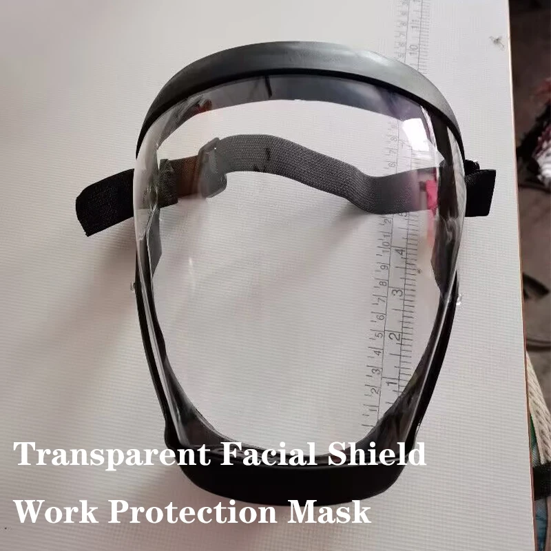 Clear Protective Face Shield – Full Coverage Safety Mask for Workplace and Kitchen Use