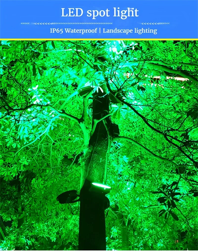 RGB LED 잔디밭 램프 스파이크 조명 정원 잔디밭 야외 나무 조명 방수 통로 장식 조경 경로 스포트라이트 24V 12W 18W