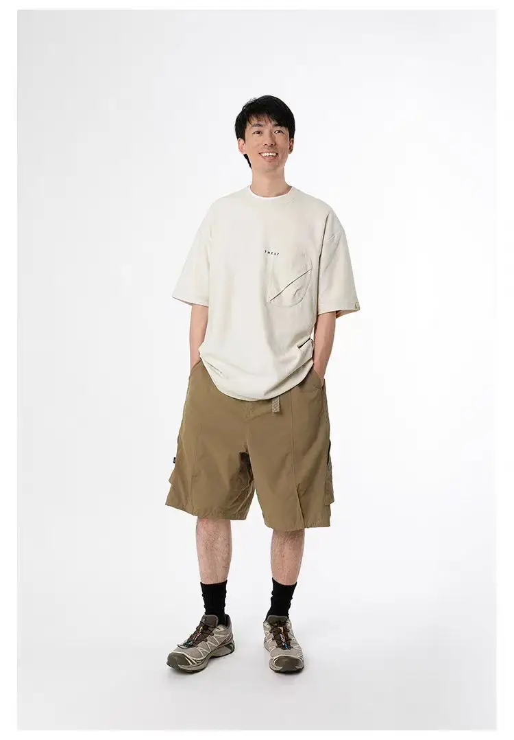 TMCAZ 24ss 3D Dual-Pocket Tee cotton material short sleeve t-shirt loose 3d cut silhouette urban outdoor gorpcore