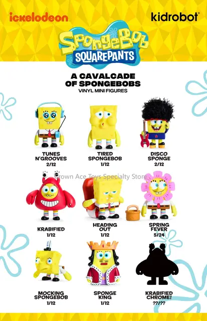Blind Box Kidrobot Spongebob Spongebob Kidrobot In Stock Kidrobot