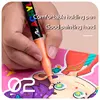 12/24 Colors Straight Liquid Soft Bush Markers Skin Tone Markers Pens,Nylon Soft head Acrylic Markers,Waterproof Pen Soft brush 5