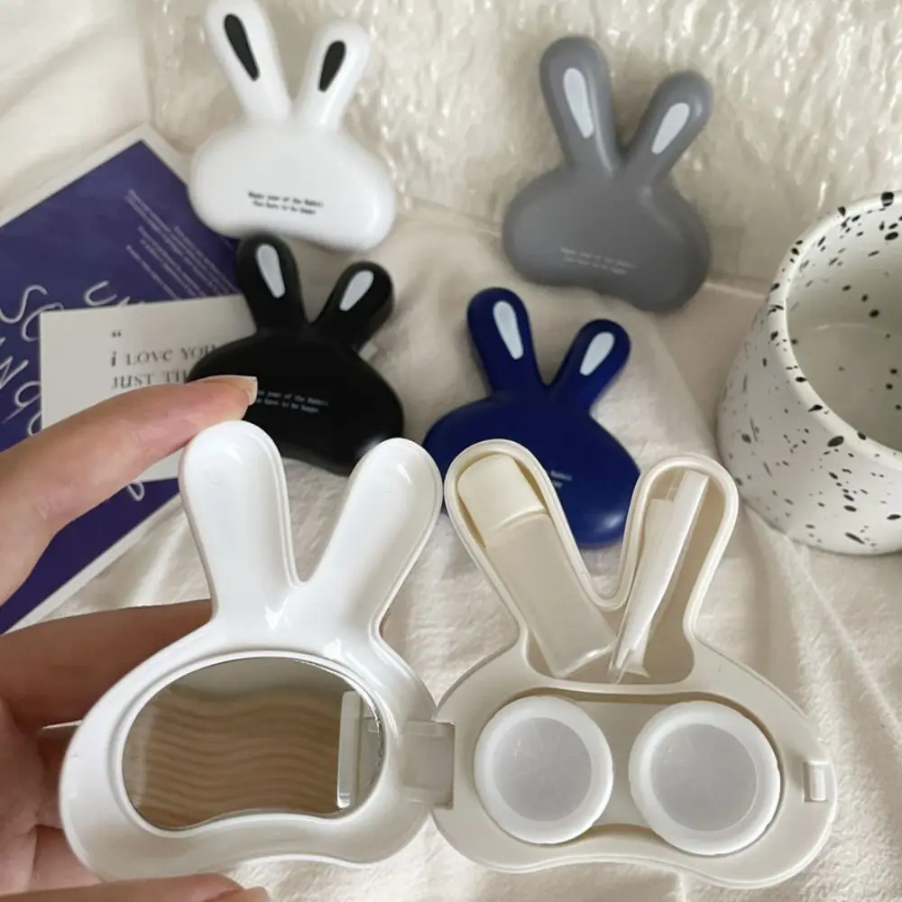 

Rabbit Contact Lens Box Portable Cute Plastic Lens Partner Box Lenses Case