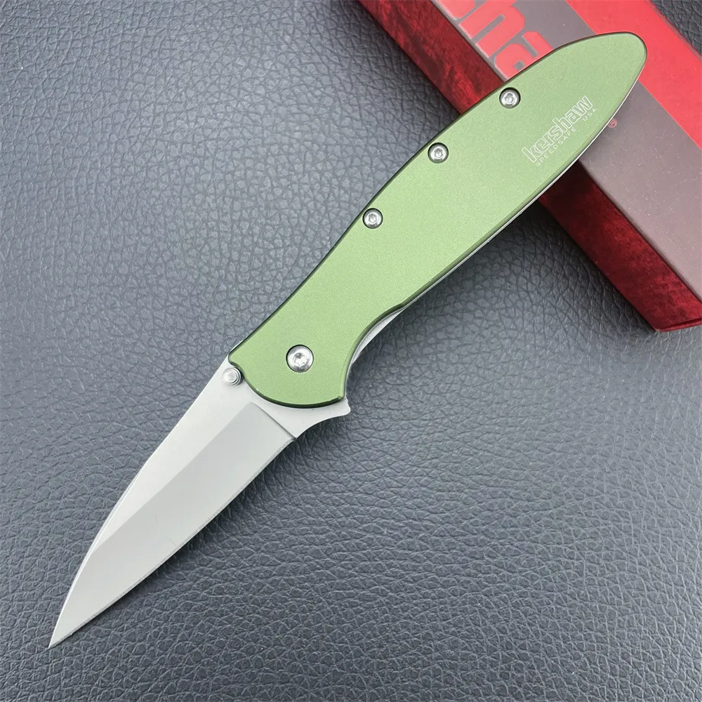 

Ztech KS 1660 Onion Leek Knife Orange/Green Handle Hunting Camping Survival Pocket Knives Outdoor EDC Rescue Tools With Clip