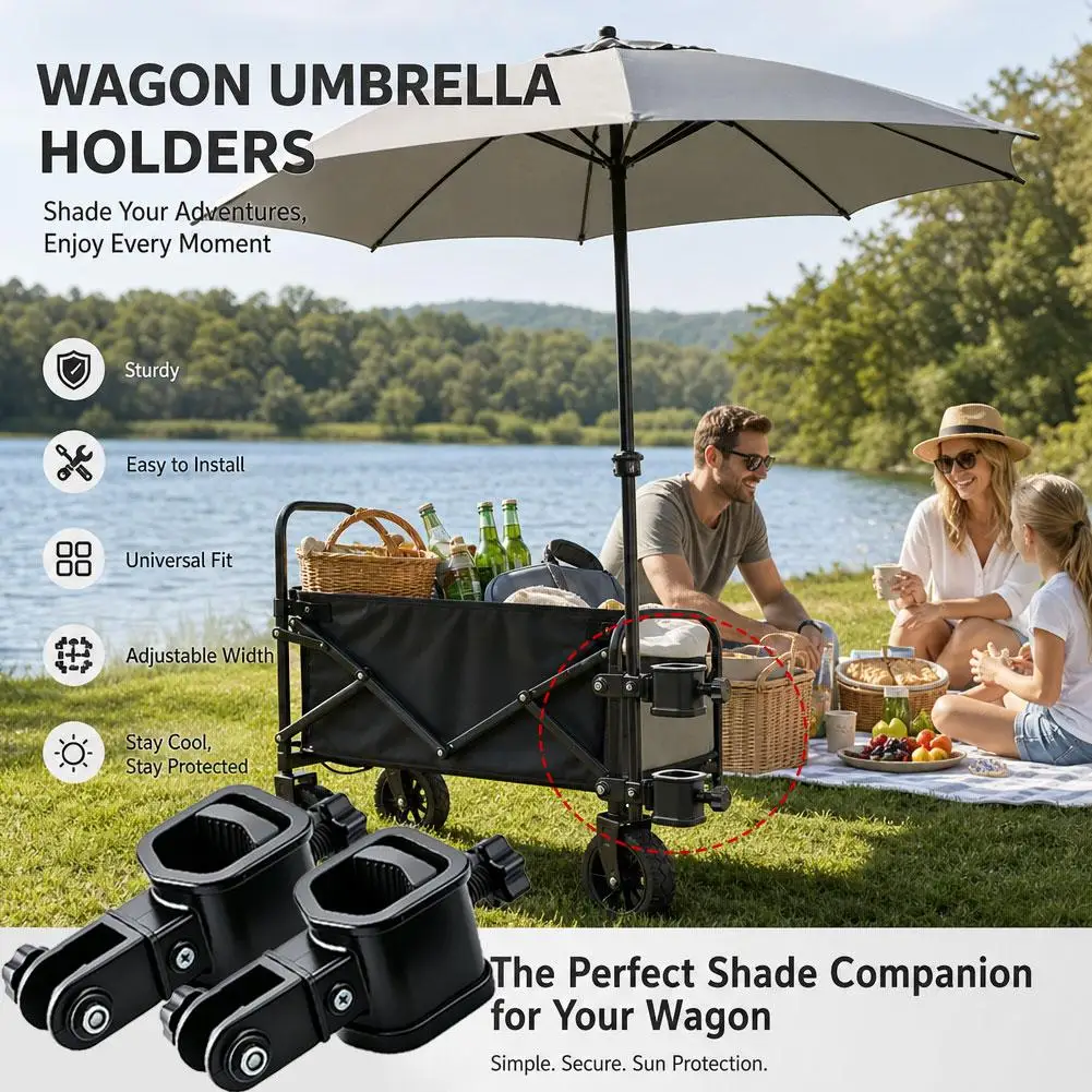 Outdoor Camping Car Umbrella Stand Accessories Fixed Clamp Trailer Connector Universal Link Fishing Gear Camping Travel Supplies