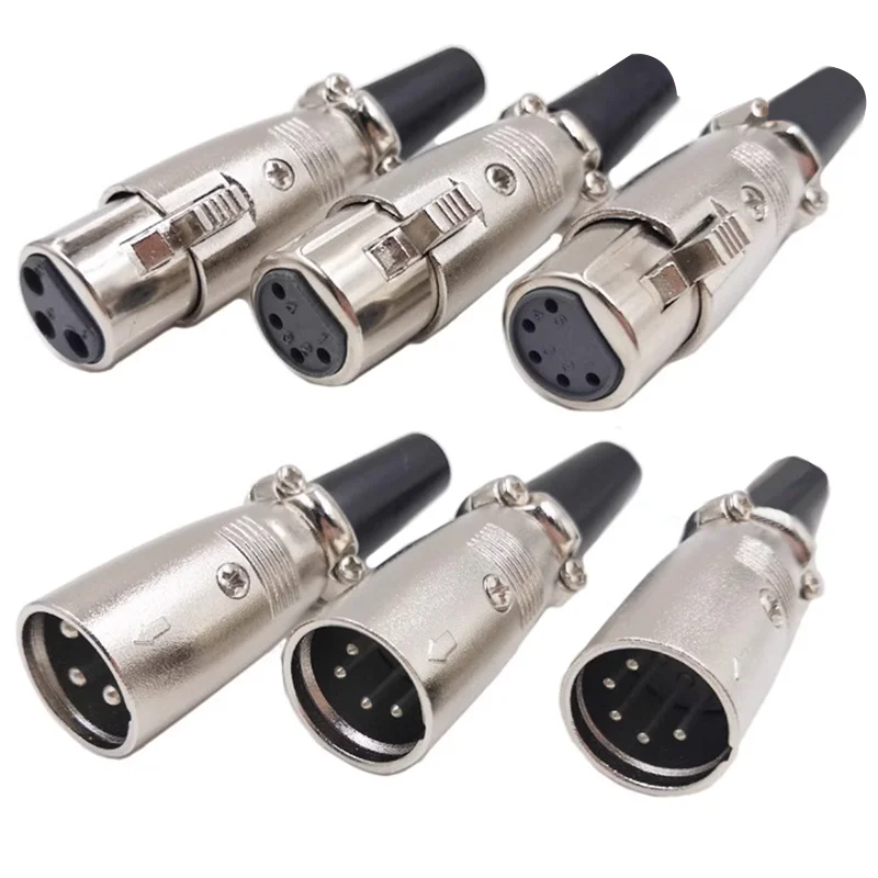 5/20PCS 3Pin 4Pin 5Pin XLR Pug ไมโครโฟน Canon Balanced Connector ชายและหญิงหัวลําโพง 1