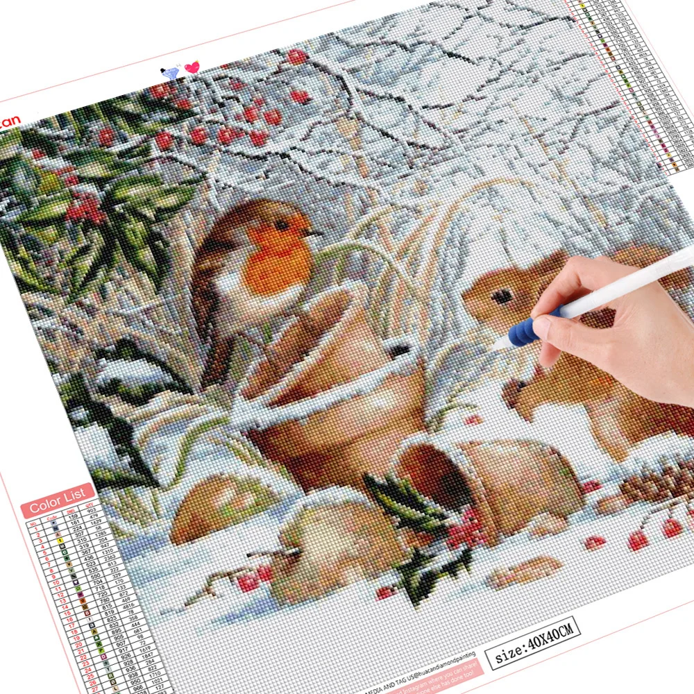 Huacan 5D DIY Diamond Painting Kit Complet, Kit De Broderie