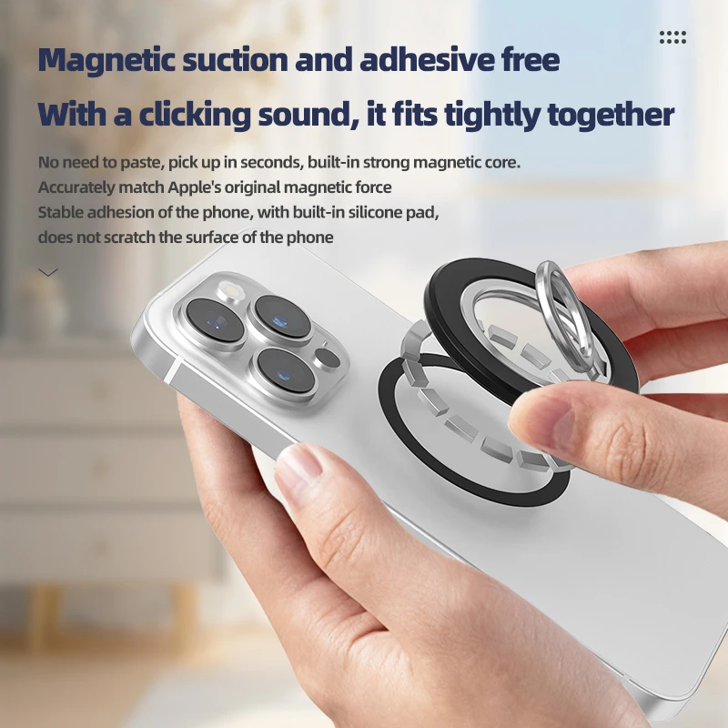 Magnetic 360° Phone Ring Holder and Kickstand Grip