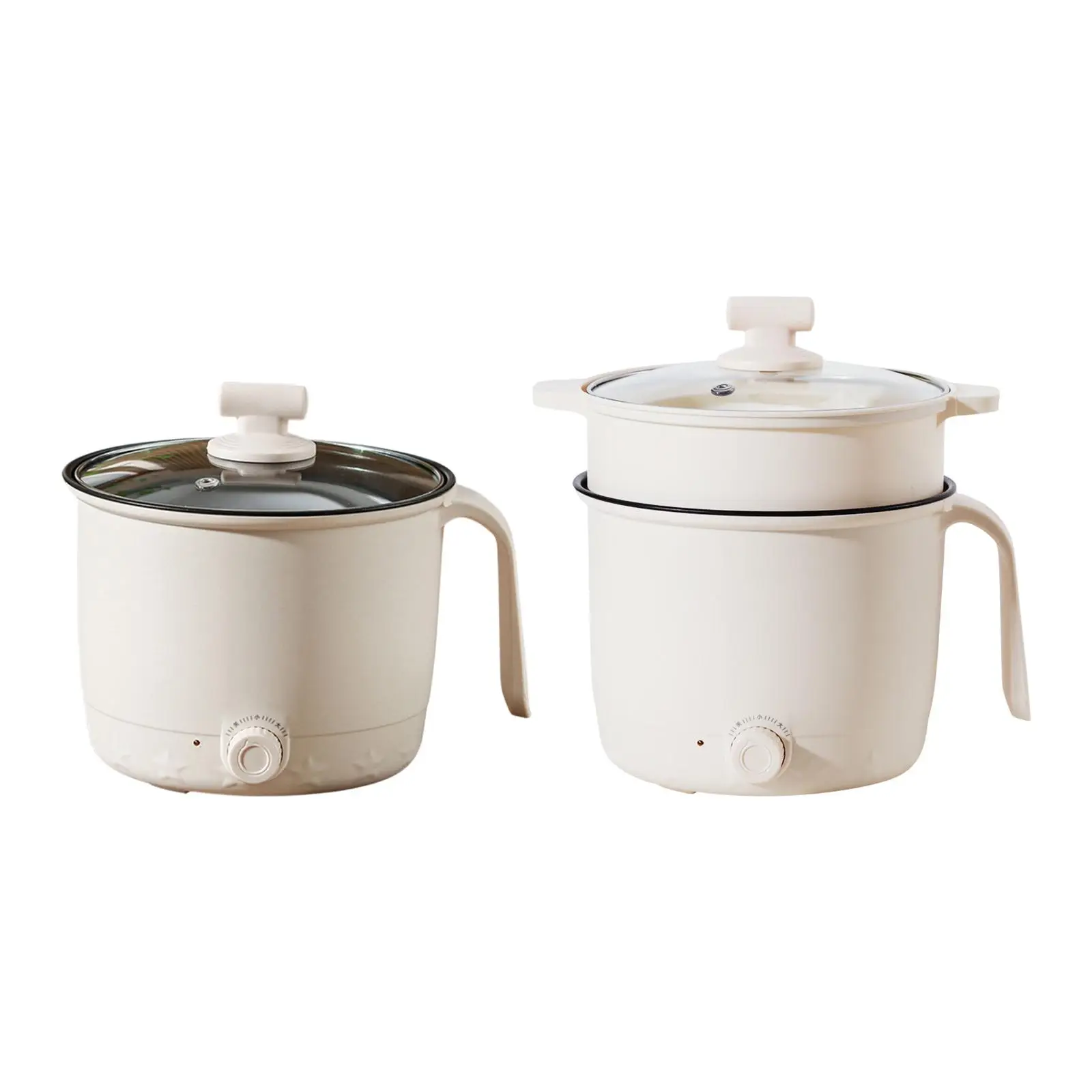 Mini Hot Pot Nonstick with Handle 2 Gear Electric Skillet for Soup Steak Fry