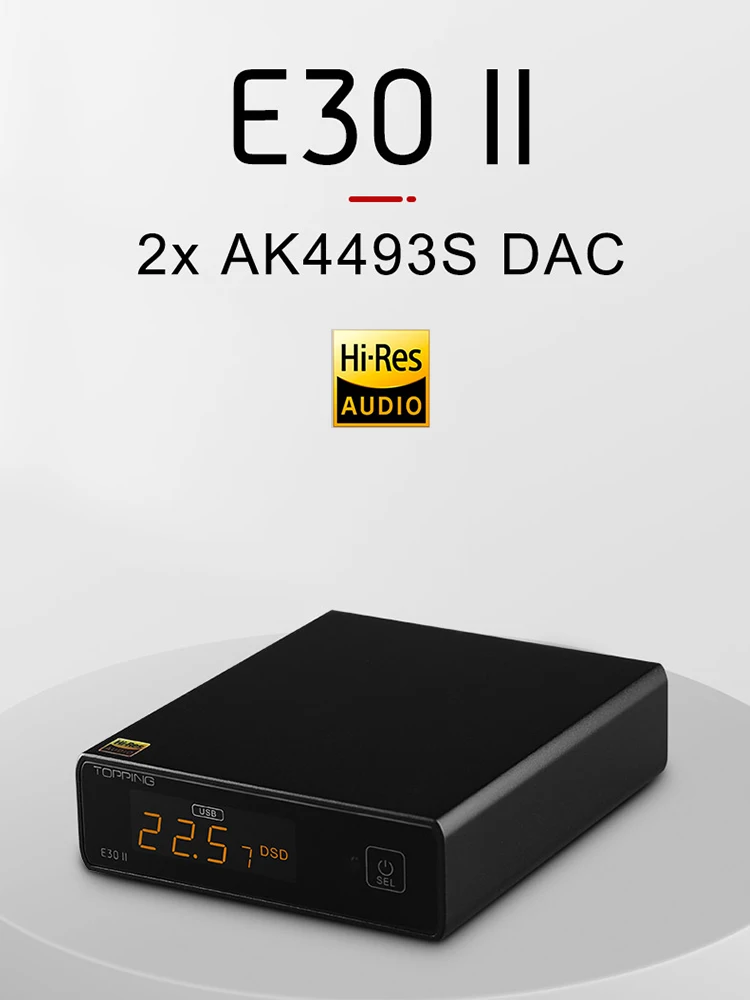 Topping e30 ii hi-res schreibtisch audio decoder dual ak4493s dac  