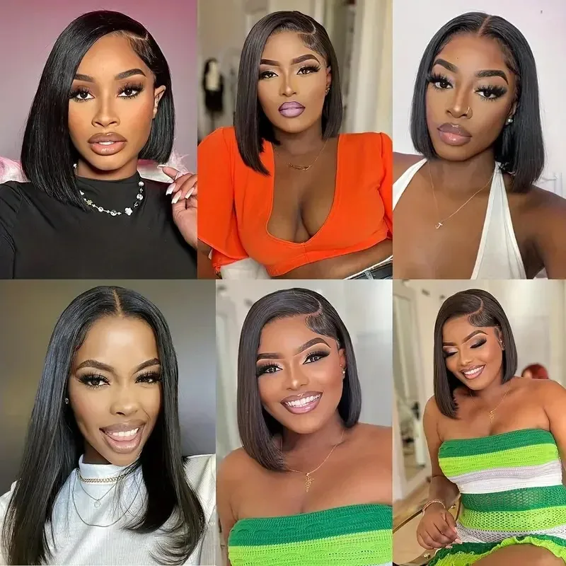 YKB Bone Straight Bob Wig 6X6 Closure Glueless Ready To Wear 13x6 HD Lace Front Human Hair Wigs 16 Inch Remy Peruvian For Women 6