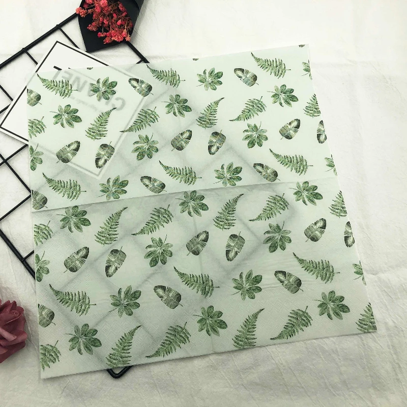 10/20pcs/Pac 2-Ply Napkins Ins Wind Leaves Models Colourful Printing Napkins Restaurant Hotel Party Square Folding Paper