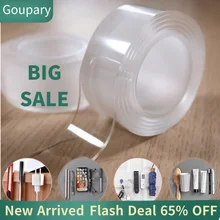 

1/2/3/5 Meters Double Side Tape Feature Waterproof Reusable Adhesive Transparent Glue Stickers Suit for Home Bathroom Decoration