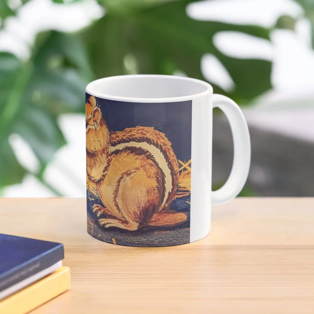 

Chipmunk Teatime Coffee Mug Cups Free Shipping Personalized Tea Cups Thermo Cups For Mug