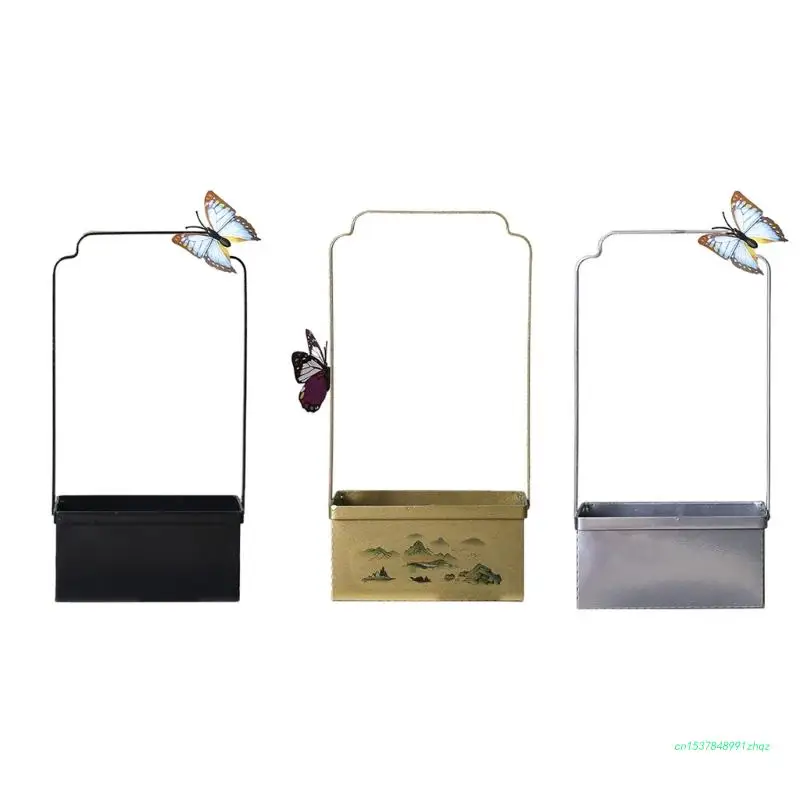 

Garden Rectangular Iron Flower Vase for All House Plant Flower Herb Pot