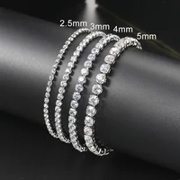 Fashion Multicolor Tennis Bracelet for Women 2.5/3/4/5mm Zirconia Charm Designer Tennis Chain Men Bracelet Wedding Jewelry KC128 - Image 2