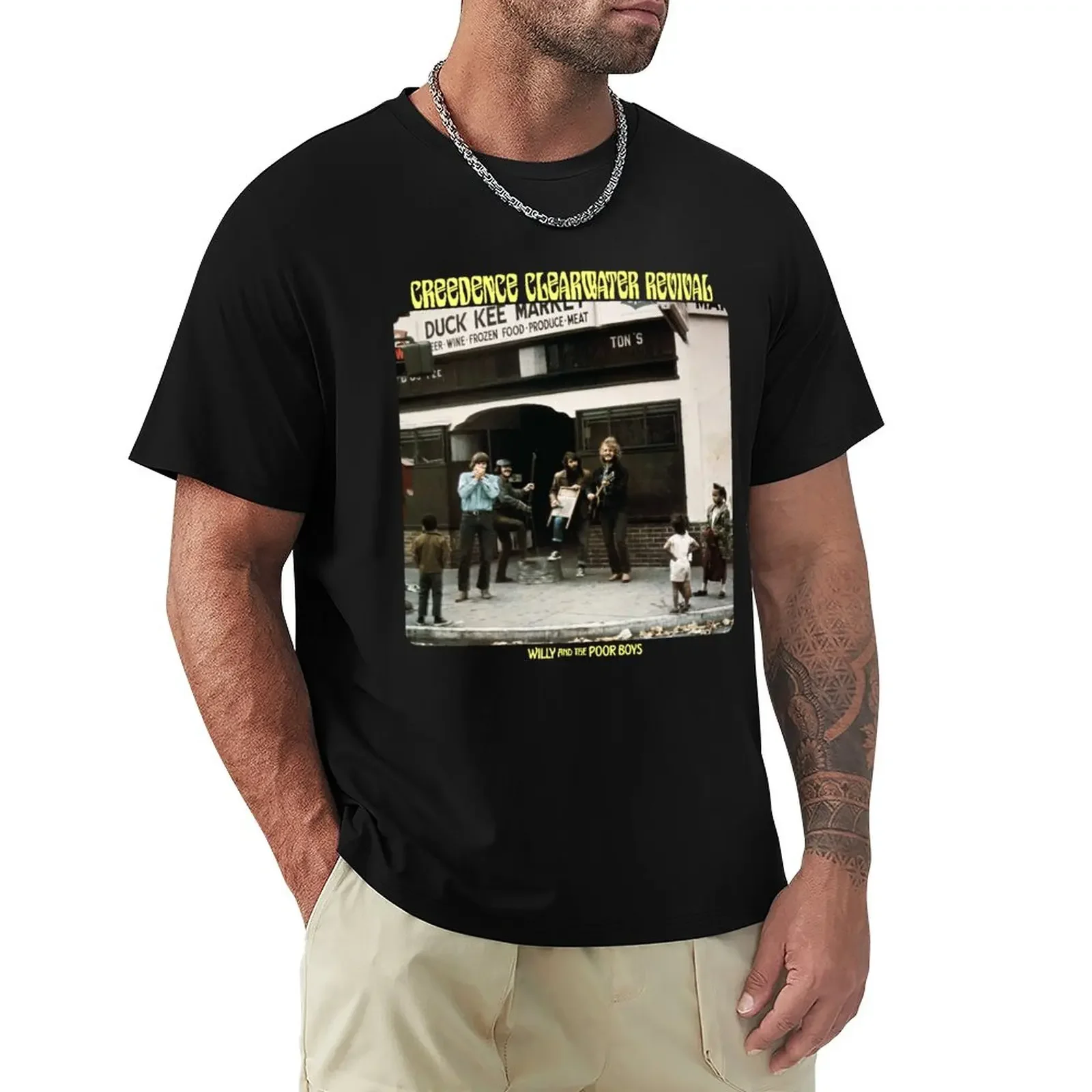 

Creedence-Clearwater-Revival- T-Shirt summer top Blouse oversized t shirt men