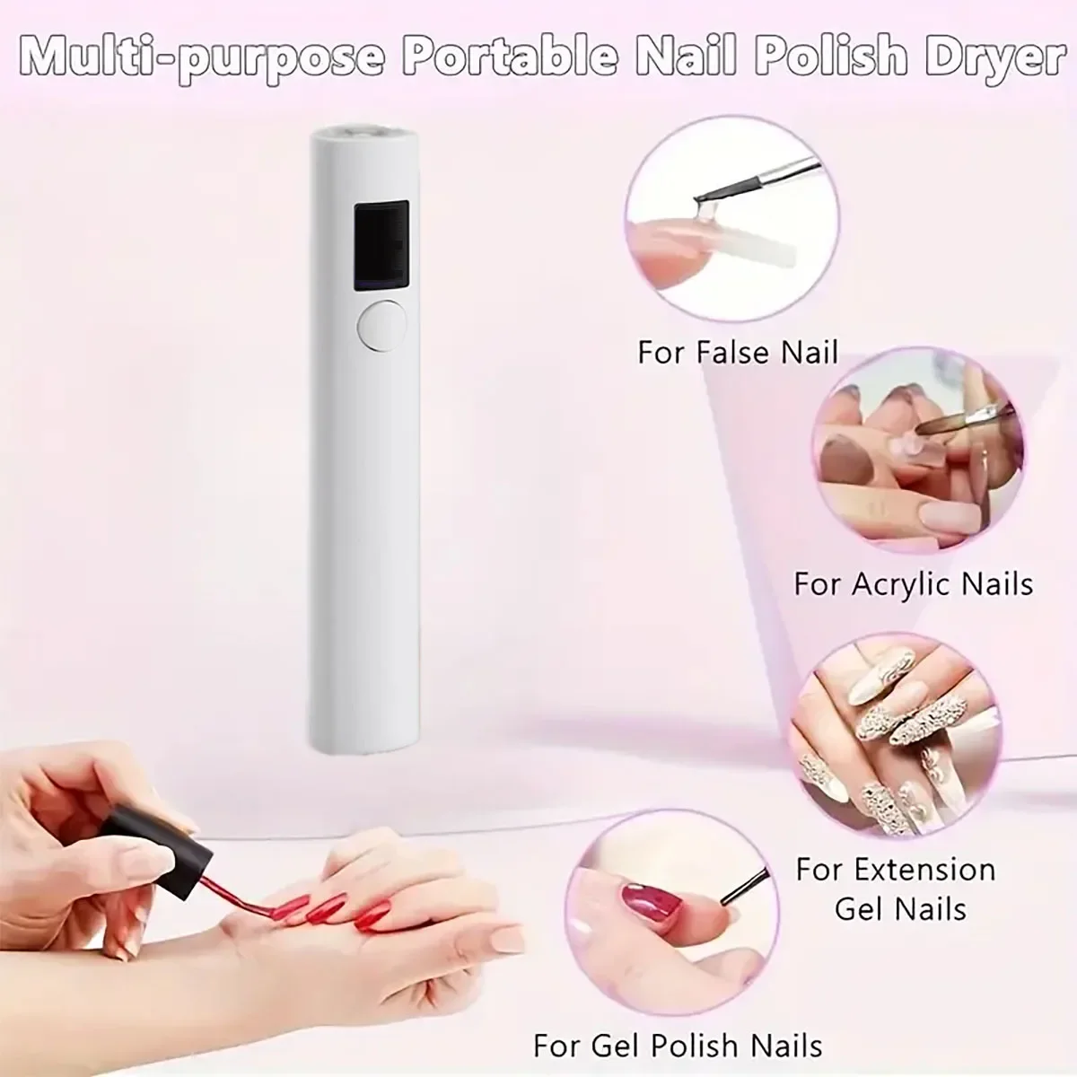 Mini Nail Lamp, Compact Nail Curing Light,GlitterGelLEDNailDryer,USBManicureDryerforSalonandHomeUse,QuickCuring for DIY