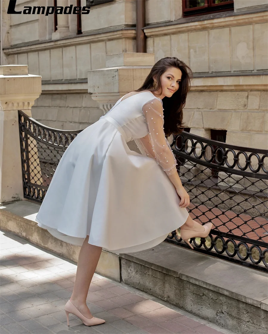 Sencillos Vestidos Para Boda Civil De Color Perla Vestidos