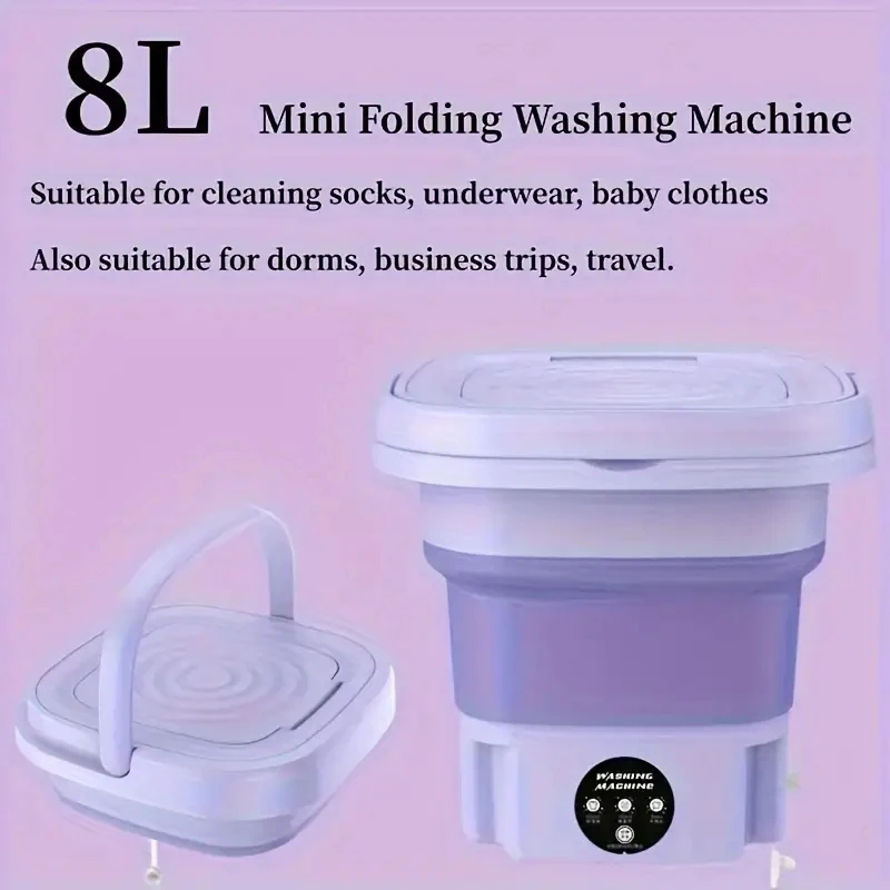 Folding washing machine household wash-off dual-purpose vertical mini washing machine baby underwear underwear socks etc