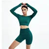 WAREBALL 2/3/4pcs Seamless Yoga Set Gym Clothes Sportswear Yoga Suits For Women Fitness Set Tracksuits Sports Bra Gym Leggings 2