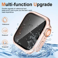 Protecteur d'écran de confidentialité pour Apple Watch, couvercle de protection en verre Guatemala, iWatch 6, 5, se, 4, 41mm, 45mm, série 9, 8/7, 40mm, 44mm, 9H 3
