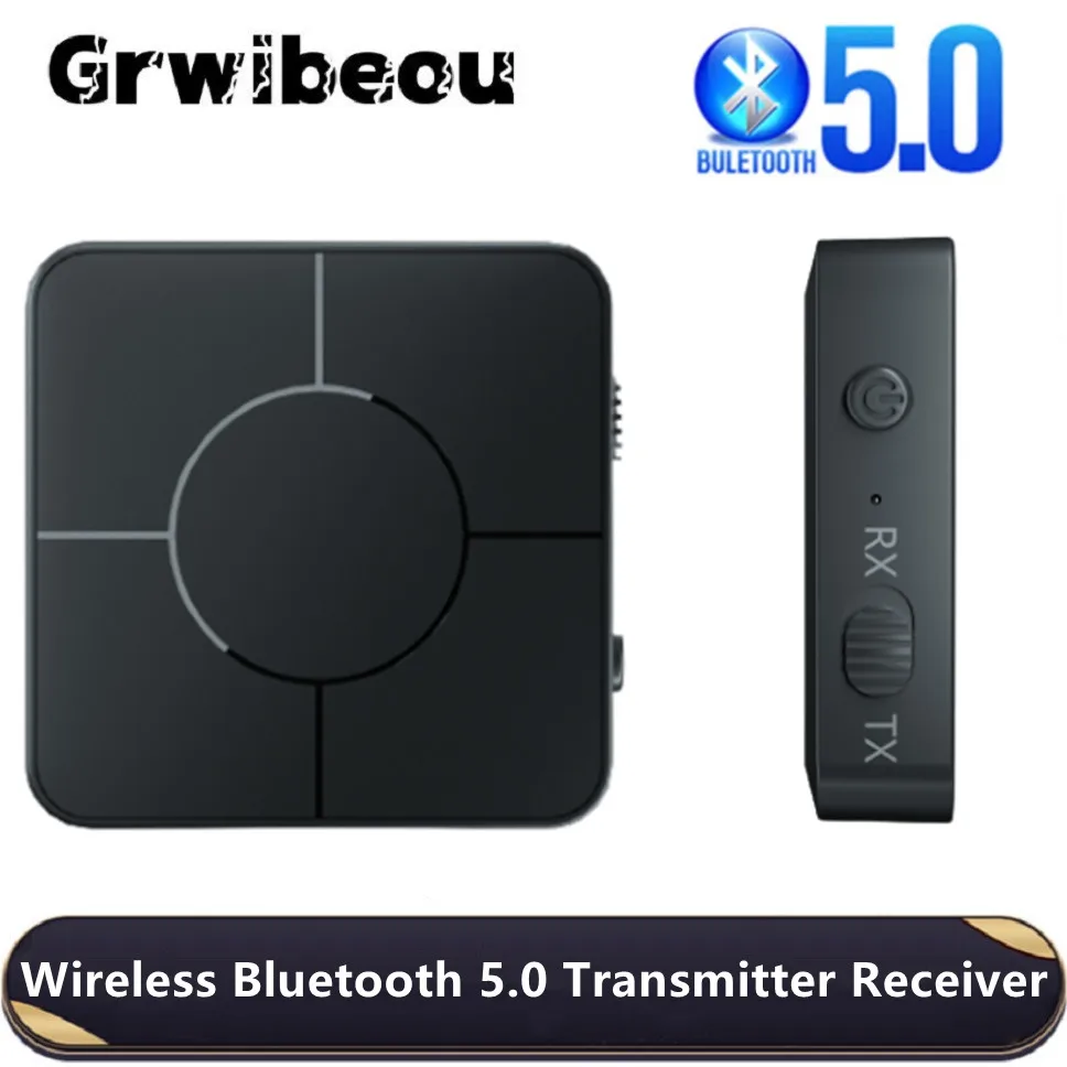 

Bluetooth 5.0 Transmitter Receiver Wireless Bluetooth 5.0 Audio Music Stereo Adapter RCA 3.5MM AUX Jack For PC Speaker TV Car