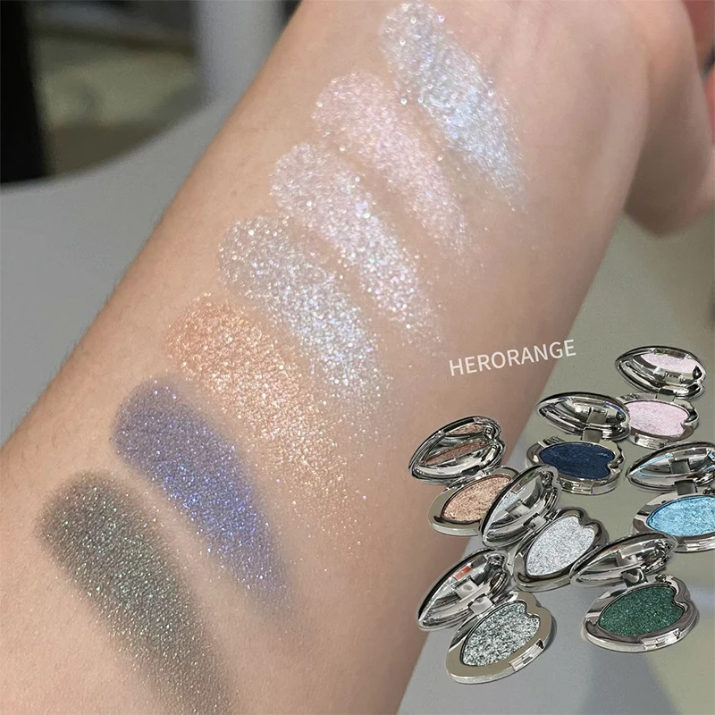 Description Picture 6 of itemChameleon Smoked Green Eyeshadow Metallic Pearlescent Glitter Eye Shadow Plate Diamond Brightening Highlight Eye Makeup Cosmetic