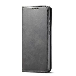Magnetic Flip Cover Leather Phone Case for Samsung A17 (Black)