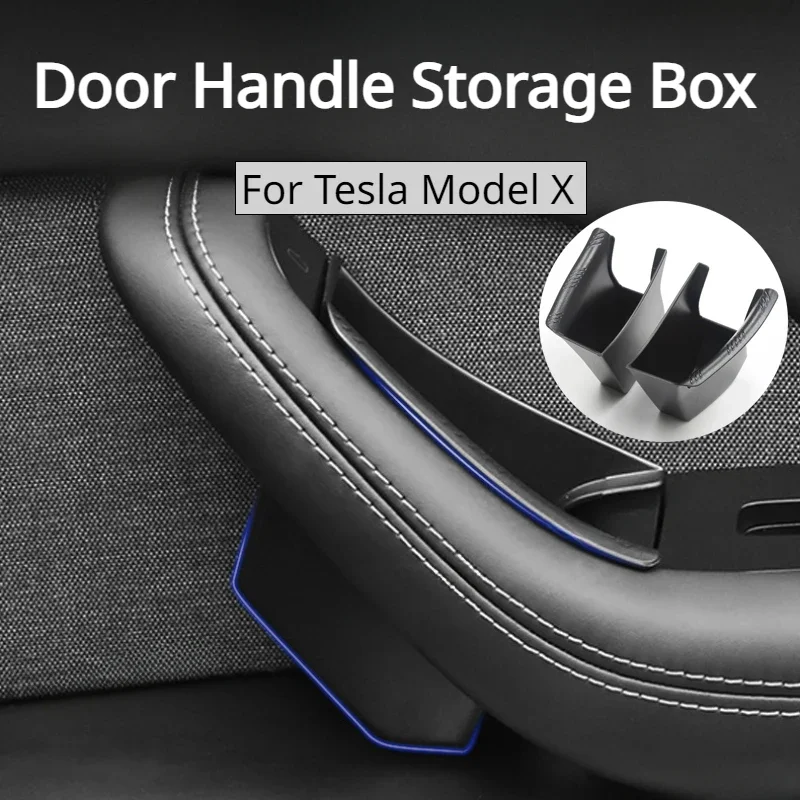 Door Handle Storage Box for Tesla Model X Front Door Storage Box Side ABS  Tray Hidden Organizer ModelX Car Interior Accessories - AliExpress