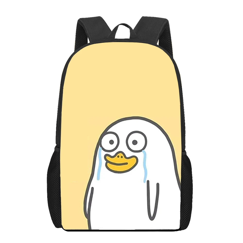 lovely personality Cute duck 3D Print School Bag Set for Teenager Girls Primary Kids Book Bags Children Satchel Mochila Infantil