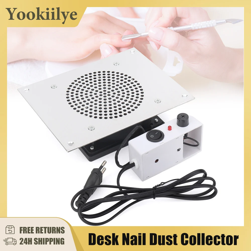 

Desk Nail Dust Collector Nail Extractor Fan for Manicure Tools Equipment Nail Pedicure Art Vacuum Cleaner with Collecting Bag