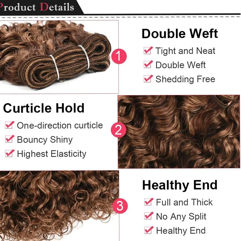 3PCS /Lot Curly Wavy Human Hair Bundles Brazilian Human Hair Weave Bundles Curly Extensions human hair extensions human hair bundles