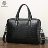 SCHLATUM Genuine Leather Crocodile Grain Briefcases Hard For Men 15.6 Inch Laptop Briefcase Bags Computer Bag Luxury Handbags 6