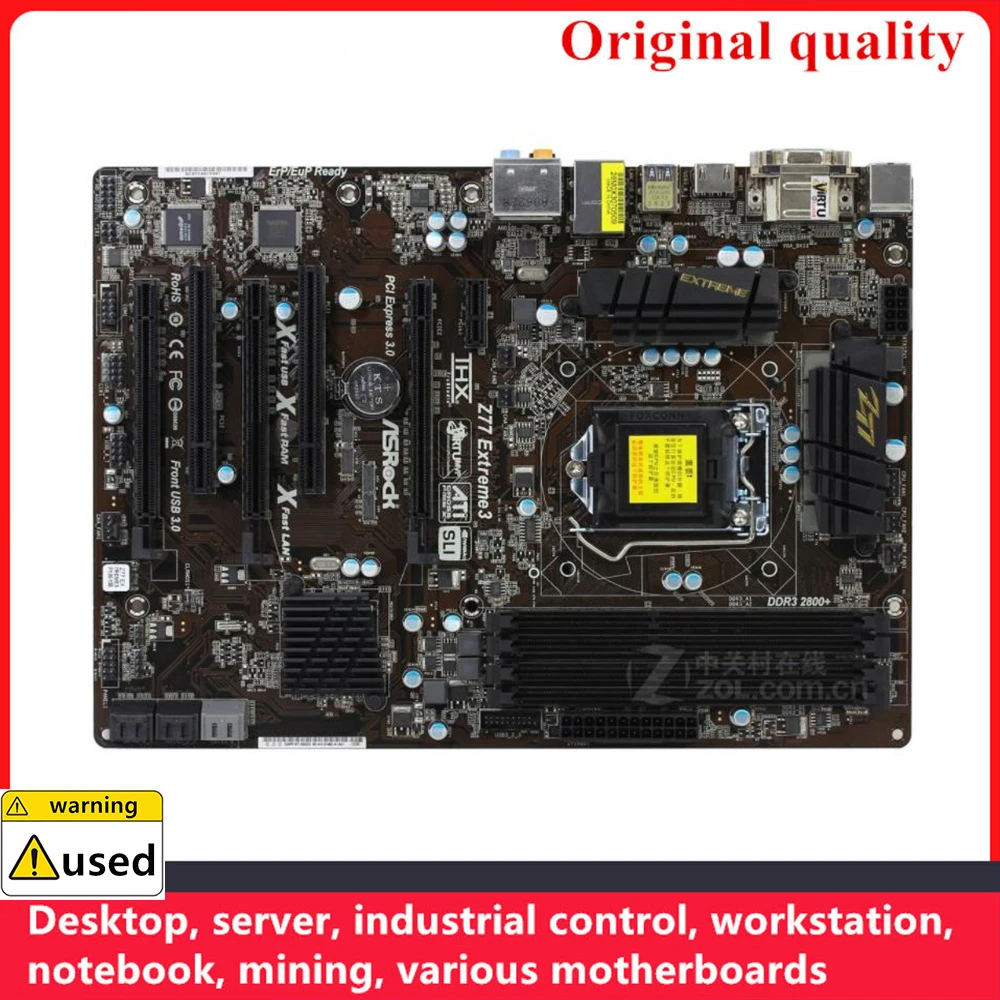

Используется для материнских плат ASROCK Z77 extreme 3 LGA 1155 DDR3 32 Гб ATX для разгона десктопной платы Intel Z77 SATA III USB3.0