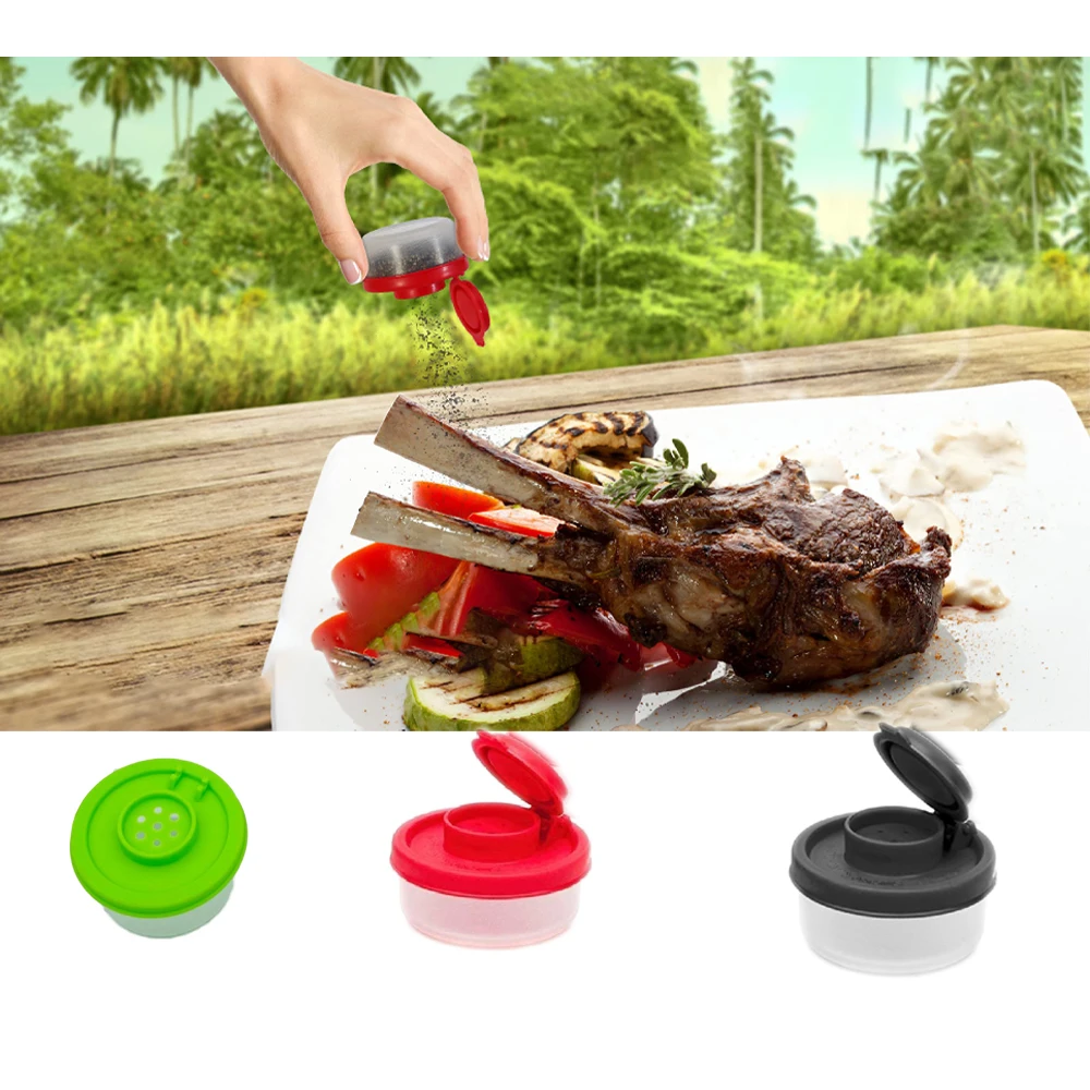 Spice Jars 3/1Pcs Pepper Shakers Salt Picnic Outdoors Kitchen Lunch Bottle Moisture Proof Sealed Mini Seasoning Pot Dispenser