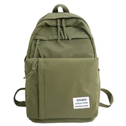 Classic Waterproof Nylon Women Backpack Large Capacity Multiple Zip Pocket Backpacks Travel Bag Teenage Girls Schoolbag