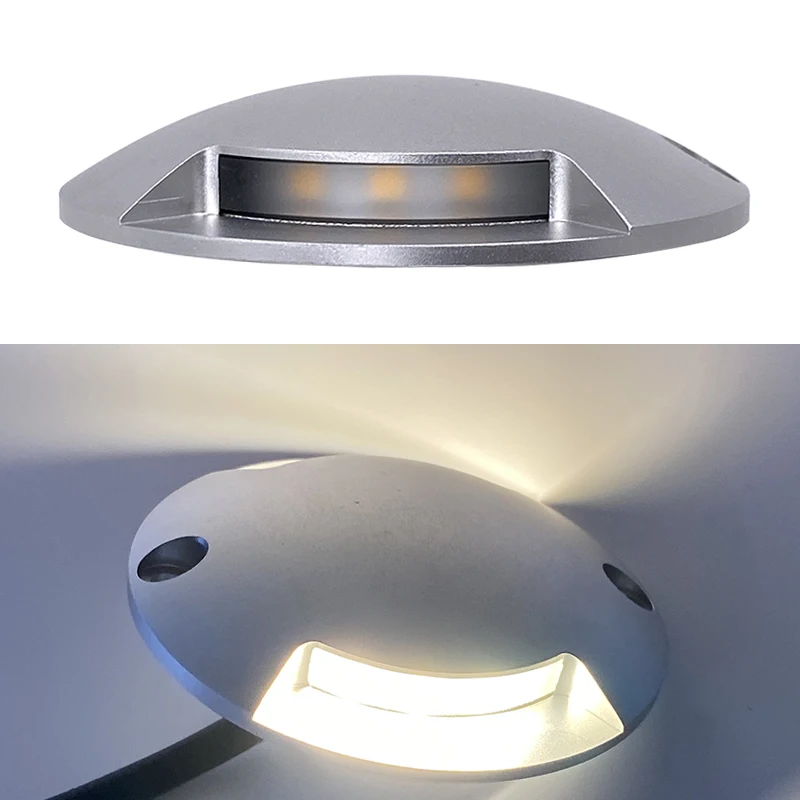 DC12V 1W Ultra-Thin Led Outdoor Waterproof Garden Terrace Lawn Lamp IP67 Step Stair Deck Ground Spot Surface Mounted Spotlight