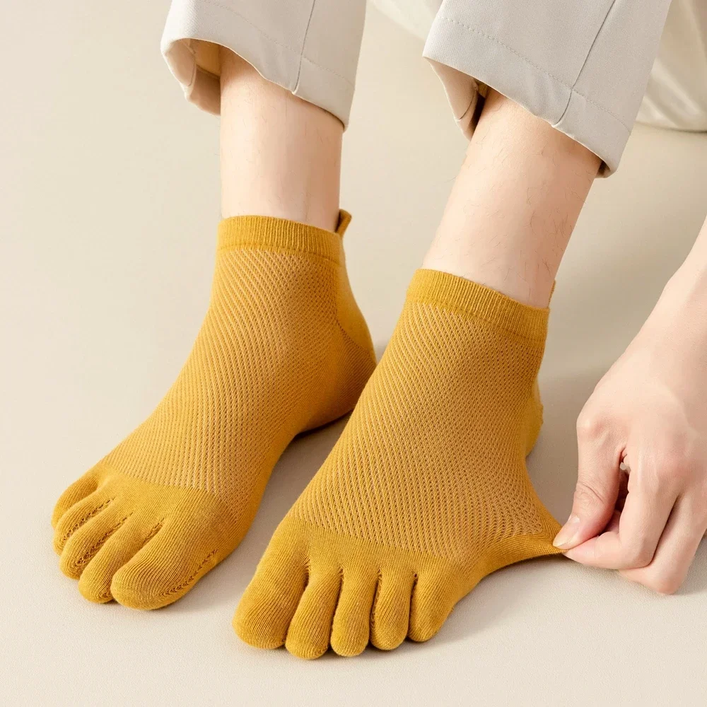 여름 메쉬 로우 컷 발목 양말, 5 손가락 양말, 스포츠 하이 퀄리티 코튼, 별도 손가락 양말, 5 쌍
