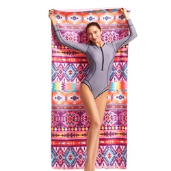 HiTurbo Ultra Lightweight Bohemian Microfiber Beach Towel - Quick Drying & Super Absorbent - 90x180cm (Clear)
