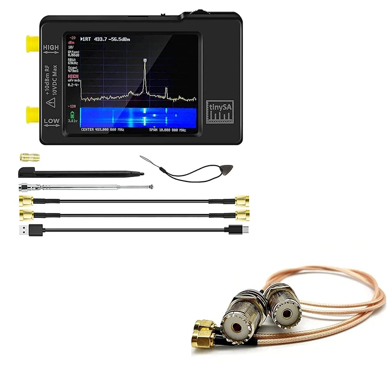 TOP Spectrum Analyzer Hand Held Frequency Analyzer+Handheld Antenna