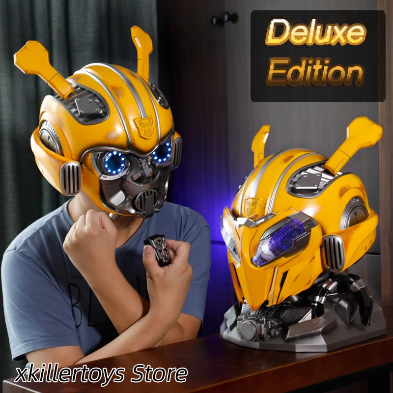 

1:1 Bumblebee Helmet Wearable Helmet Mask Voice Control Toy Surroundings halloween christmas for Boy Adult Birthday Gift