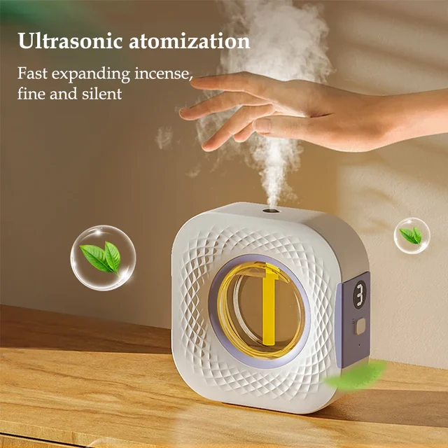 Smart Aroma Diffuser Air Purifier Digital Display Plant Essential Oils 4 Gears Wall Mount Tabletop USB Charging Living Room 5