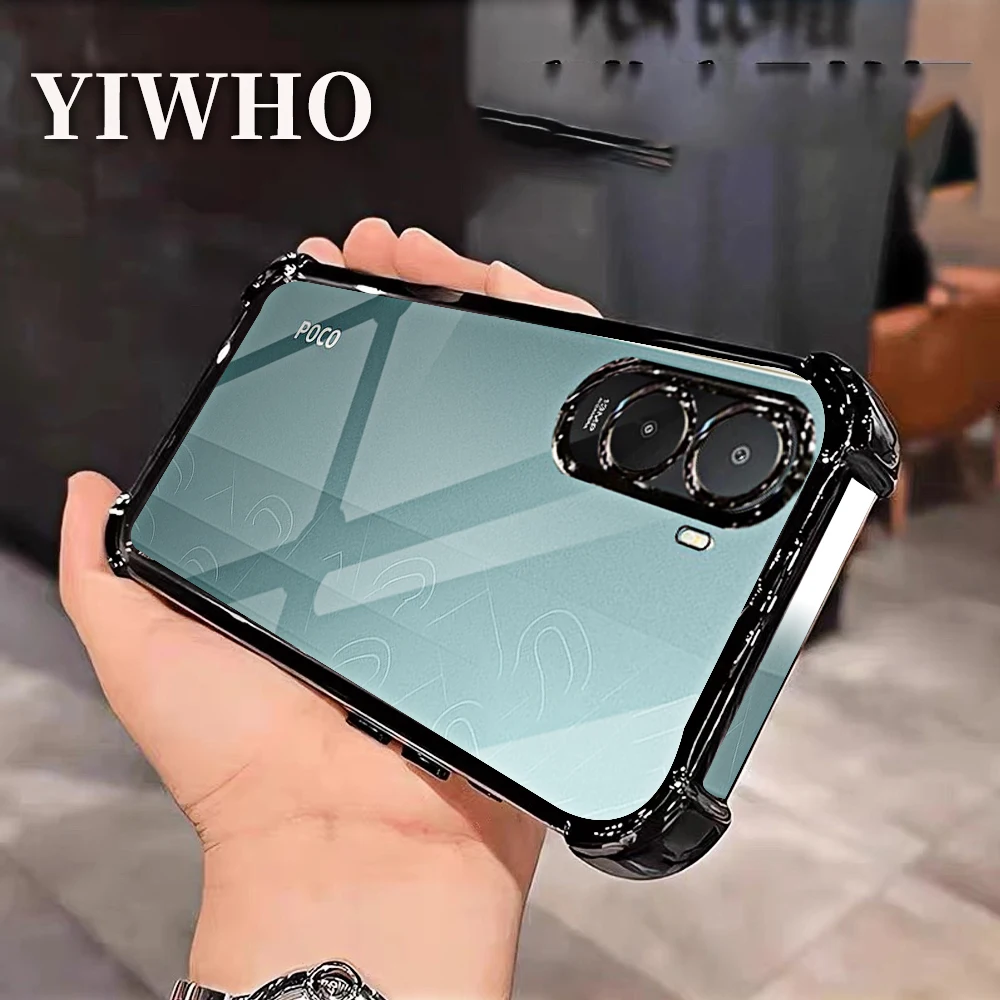 Sleek Transparent Black Phone Case with Soft TPU Protective Cover