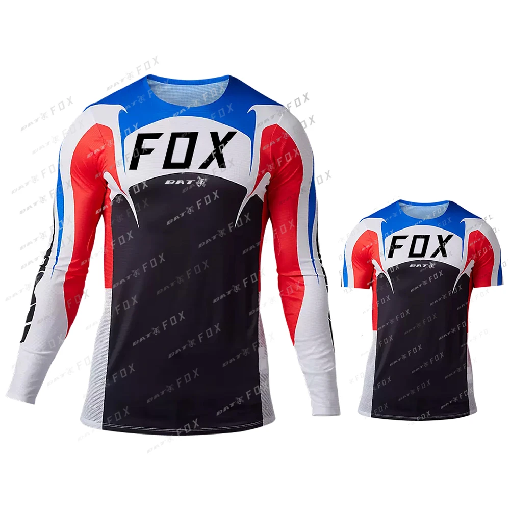

Men's BAT FOX Motocross Jersey Downhill Jersey MTB Racing Offroad DH Motorcycle T-Shirt Quick-Dry Breathable Bike Jersey