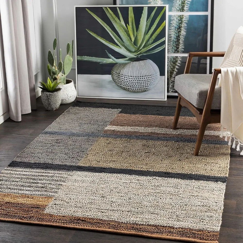 Living Room, Bedroom Leather Area carpet-Bohemian Modern Bohemian carpet